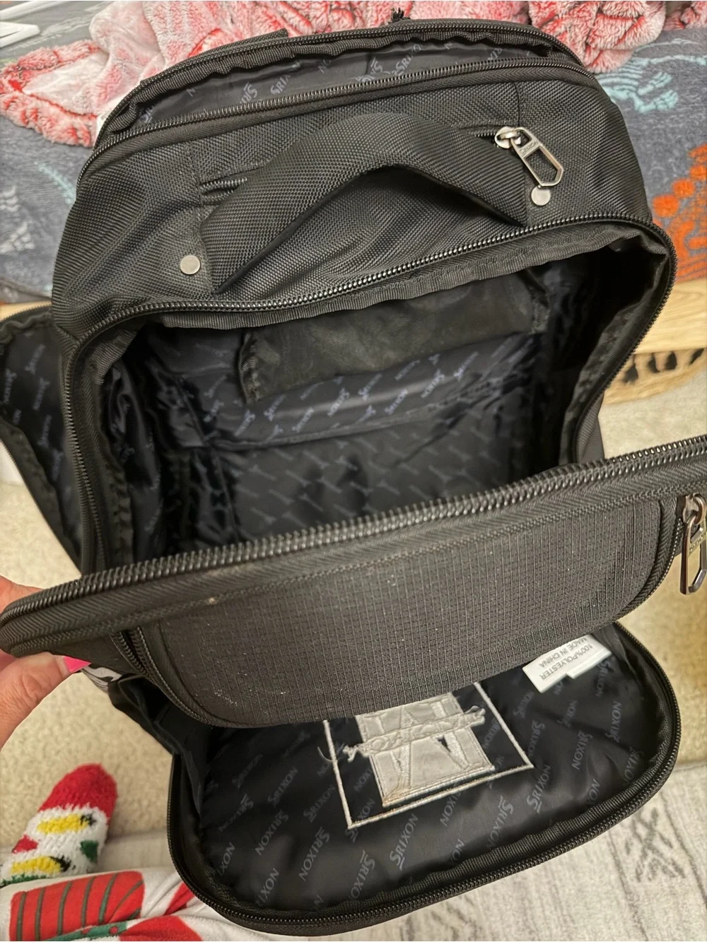 Black Men’s Srixon Golf/Laptop Backpack with Red Accent